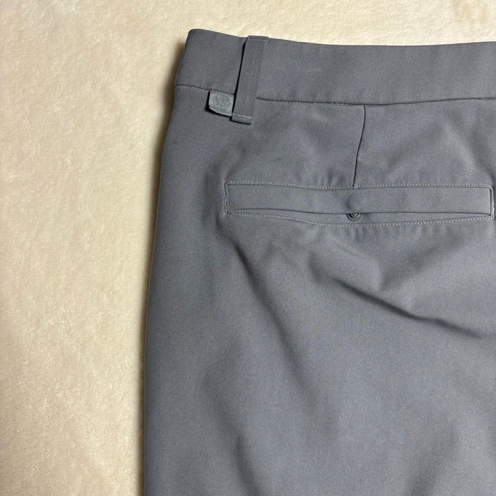 Lululemon Mens ABC Slim-Fit Trousers Warpstreme Size 36 Gray Chino Golf M5AO4S - Picture 7 of 11